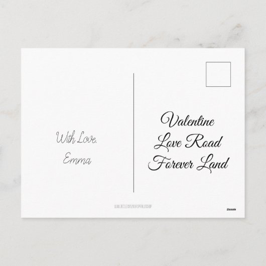 Gelukkige Valentijn Cherubs Cupido Paar Rood Hart Feestdagenkaart (Achterkant)