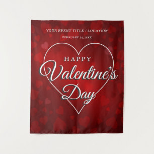 GELUKKIGE VALENTIJN DAG ROMANTISCHE RODE HARTEN BA WANDKLEED