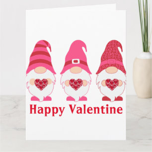 Gelukkige Valentijn Gnome Harten Kaart