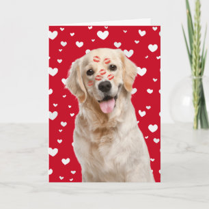 Gelukkige Valentijn Golden Retriever Kaart