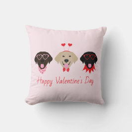 Gelukkige Valentijn Labrador Retriever Honden Kussen