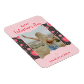 Gelukkige Valentijn Wispelturige rode harten bloem Magneet (Rechterzijde)