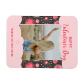 Gelukkige Valentijn Wispelturige rode harten bloem Magneet (Horizontaal)