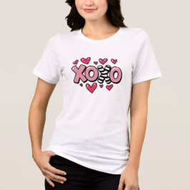 Gelukkige valentijn xoxo wit &rood Tri-Blend shirt