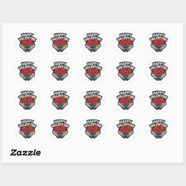 Gelukkige Valentijn Zelfs Botten hebben liefde nod Ronde Sticker