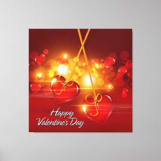 Gelukkige Valentijnsdag 17 Wrapped Canvas Afdruk (Voorkant)