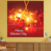 Gelukkige Valentijnsdag 17 Wrapped Canvas Afdruk (Insitu (Woonkamer))