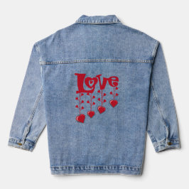 GELUKKIGE VALENTIJNSDAG 2024 LIEFDE ROOD HART DENIM JACKET