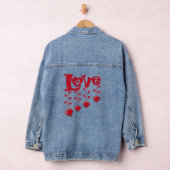 GELUKKIGE VALENTIJNSDAG 2024 LIEFDE ROOD HART DENIM JACKET (Hangar)