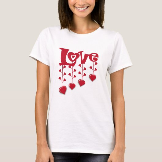 GELUKKIGE VALENTIJNSDAG 2024 LIEFDE ROOD HART T-SHIRT (Voorkant)