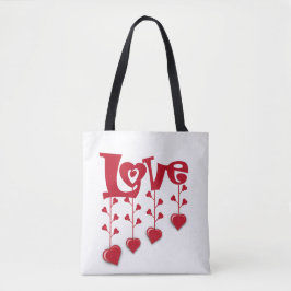 GELUKKIGE VALENTIJNSDAG 2024 LIEFDE ROOD HART TOTE BAG