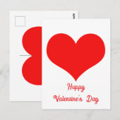 Gelukkige Valentijnsdag 2025 Schattigee Rode Hart Briefkaart (Voorkant / Achterkant)