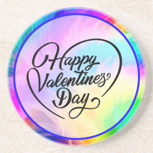 Gelukkige Valentijnsdag-23823 Zandsteen Onderzetter