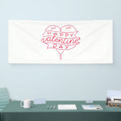 Gelukkige Valentijnsdag 2.5x6 Vinyl Banner (Beurs)