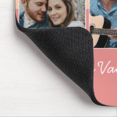 Gelukkige Valentijnsdag 3 foto hart patroon Muismat (Hoek)