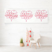 Gelukkige Valentijnsdag 4x12 Vinyl Banner (Insitu)