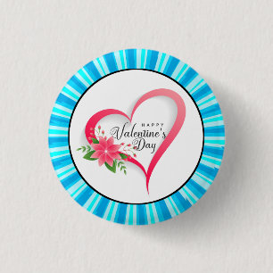 Gelukkige Valentijnsdag-53816 Ronde Button 3,2 Cm