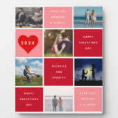 Gelukkige Valentijnsdag 6 Foto Grid Sherpa Fotoplaat (Voorkant)