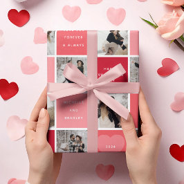 Gelukkige Valentijnsdag 8 fotorooster Cadeaupapier