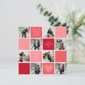 Gelukkige Valentijnsdag 8 fotorooster Feestdagenkaart (Staand voorkant)