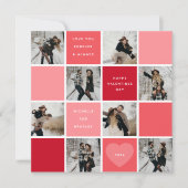 Gelukkige Valentijnsdag 8 fotorooster Feestdagenkaart (Voorkant)