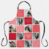 Gelukkige Valentijnsdag 9 fotorooster Schort (Voorkant)