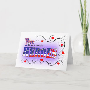 Gelukkige Valentijnsdag aan een Amerikaanse Held Feestdagen Kaart