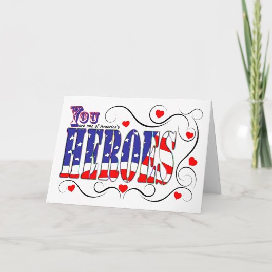 Gelukkige Valentijnsdag aan Één van de Helden van Feestdagen Kaart (Voorkant)