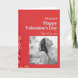 Gelukkige Valentijnsdag aangepaste foto rode harte Feestdagen Kaart