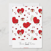 Gelukkige Valentijnsdag aangepaste foto rode harte Feestdagenkaart (Achterkant)