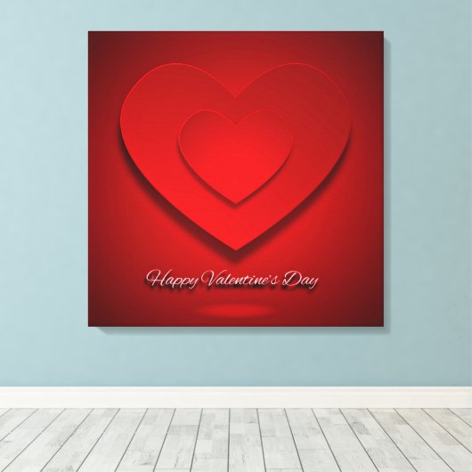 Gelukkige Valentijnsdag Achtergrond-25565 Canvas Afdruk (Insitu (Houten vloer))