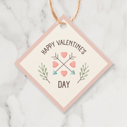 Gelukkige Valentijnsdag - Arrows Bedankjes Labels (Achterkant)