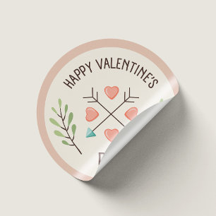 Gelukkige Valentijnsdag - Arrows Ronde Sticker
