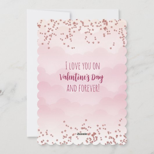 Gelukkige Valentijnsdag ballonnen Feestdagenkaart (Achterkant)