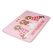 Gelukkige Valentijnsdag Beagle Honden Badmat (Gekanteld)