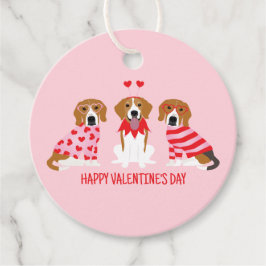 Gelukkige Valentijnsdag Beagle Honden Bedankjes Labels