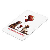 Gelukkige Valentijnsdag Beagle Honden Magneet (Linkerzijde)