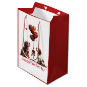 Gelukkige Valentijnsdag Beagle Honden Medium Cadeauzakje (Voorkant Gekanteld)
