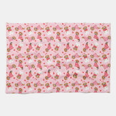 Gelukkige Valentijnsdag Beagle Honden Theedoek (Horizontaal)