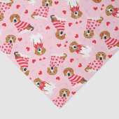 Gelukkige Valentijnsdag Beagle Honden Tissuepapier (Detail)