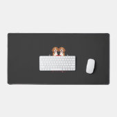 Gelukkige Valentijnsdag Beagle Koppel Bureaumat (Keyboard & Muis)