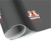 Gelukkige Valentijnsdag Beagle Koppel Cadeaupapier (Rol Hoek)