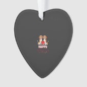 Gelukkige Valentijnsdag Beagle Koppel Ornament (voorkant)