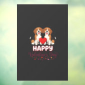 Gelukkige Valentijnsdag Beagle Koppel Raamsticker (Vel 3)