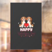 Gelukkige Valentijnsdag Beagle Koppel Raamsticker (Vel 2)