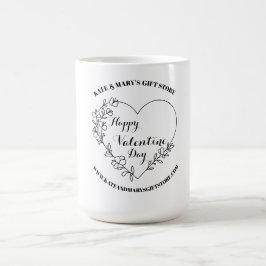 Gelukkige Valentijnsdag Bedrijfsnaam Website Koffiemok