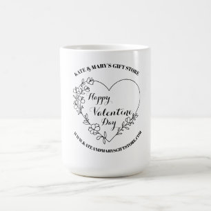 Gelukkige Valentijnsdag Bedrijfsnaam Website Koffiemok