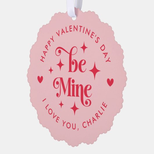 Gelukkige Valentijnsdag ben mijn harten foto Ornament Kaart (Links)