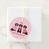 Gelukkige Valentijnsdag Berner Berghonden Bedankjes Labels (In situ)