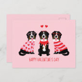 Gelukkige Valentijnsdag Berner Berghonden Briefkaart (Voorkant / Achterkant)